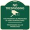 Signmission Designer Series-This Property Is Protected By Video Surveillance, 18" H, G-1818-9876 A-DES-G-1818-9876 - alternate 1